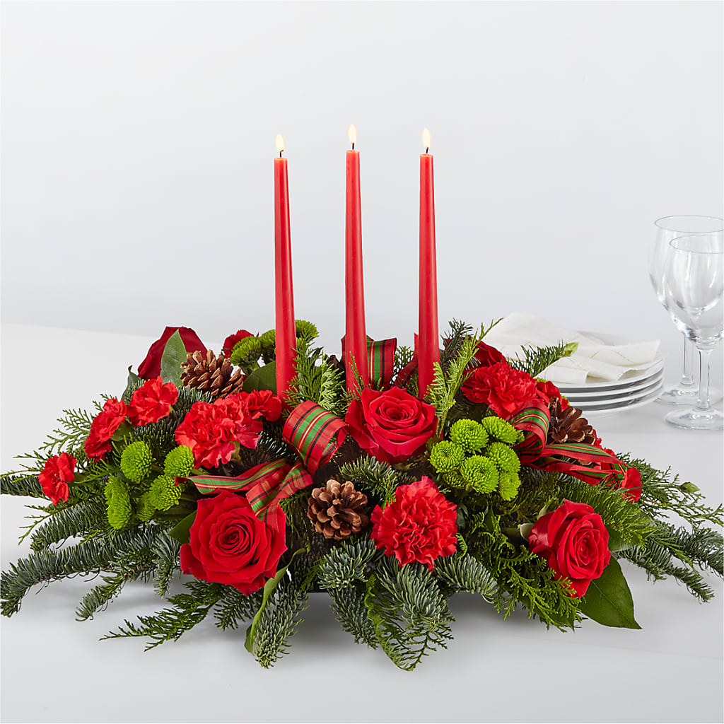 By the Candlelight Centerpiece – DOMINO'S BLOOMS, Granbury TX