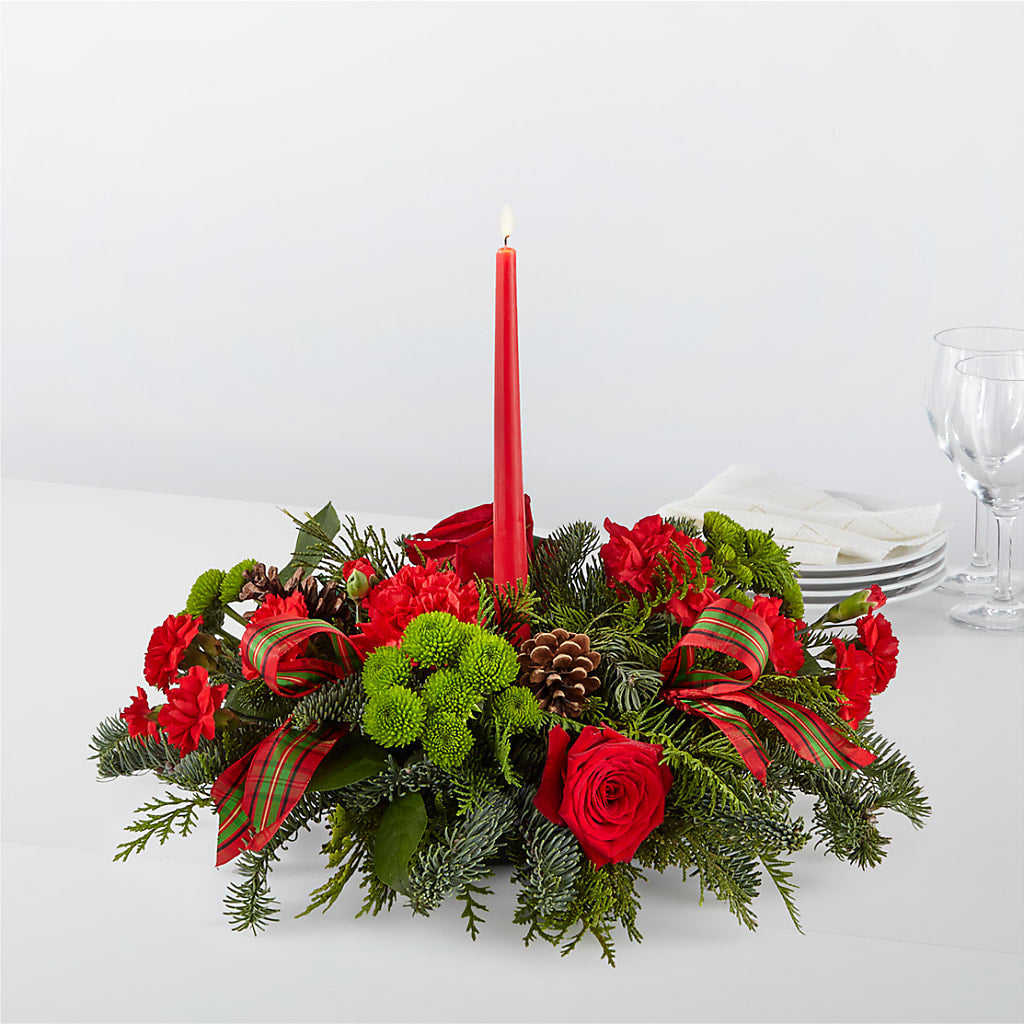 By the Candlelight Centerpiece – DOMINO'S BLOOMS, Granbury TX