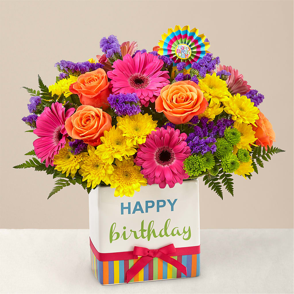 Birthday Brights Bouquet – DOMINO'S BLOOMS, Granbury TX