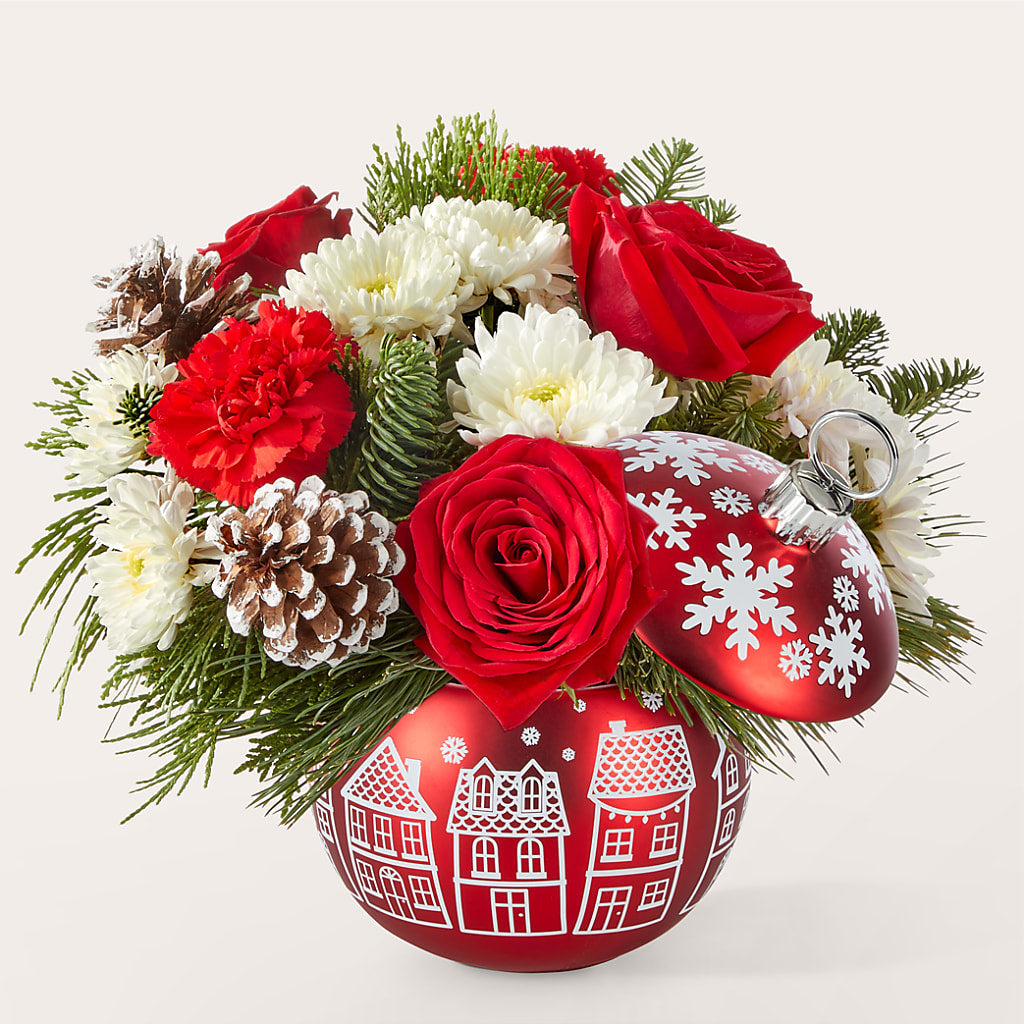 Christmas Village Ornament – DOMINO'S BLOOMS, Granbury TX