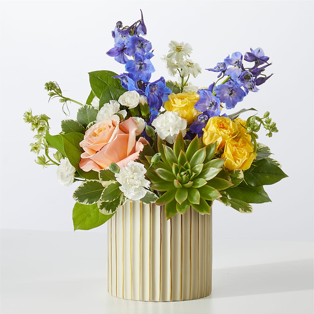 Cobalt Reverie Bouquet – DOMINO'S BLOOMS, Granbury TX