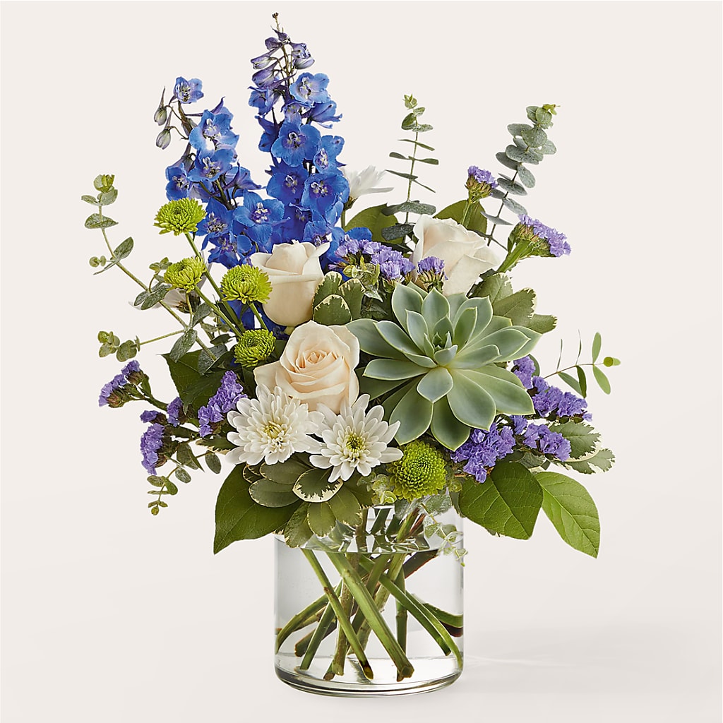 Cerulean Waves Bouquet – DOMINO'S BLOOMS, Granbury TX