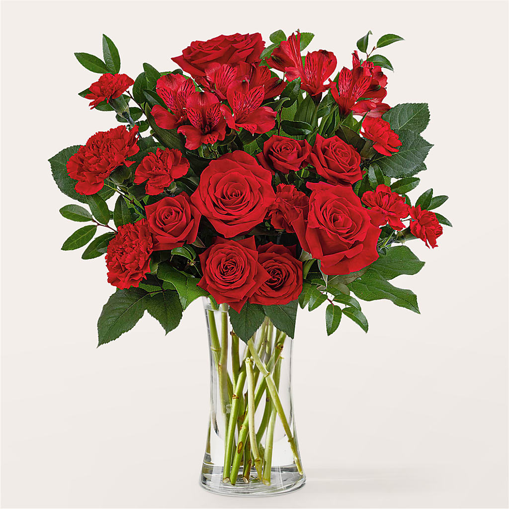 Brilliant Ruby Bouquet – DOMINO'S BLOOMS, Granbury TX