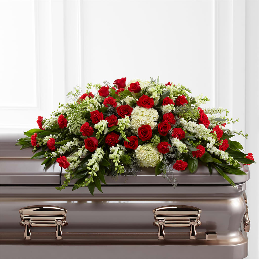 Sincerity Casket Spray – DOMINO'S BLOOMS, Granbury TX
