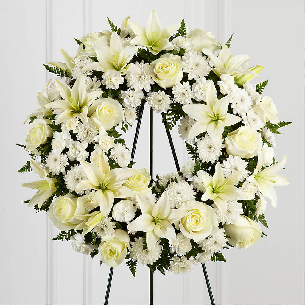 Treasured Tribute Wreath – DOMINO'S BLOOMS, Granbury TX