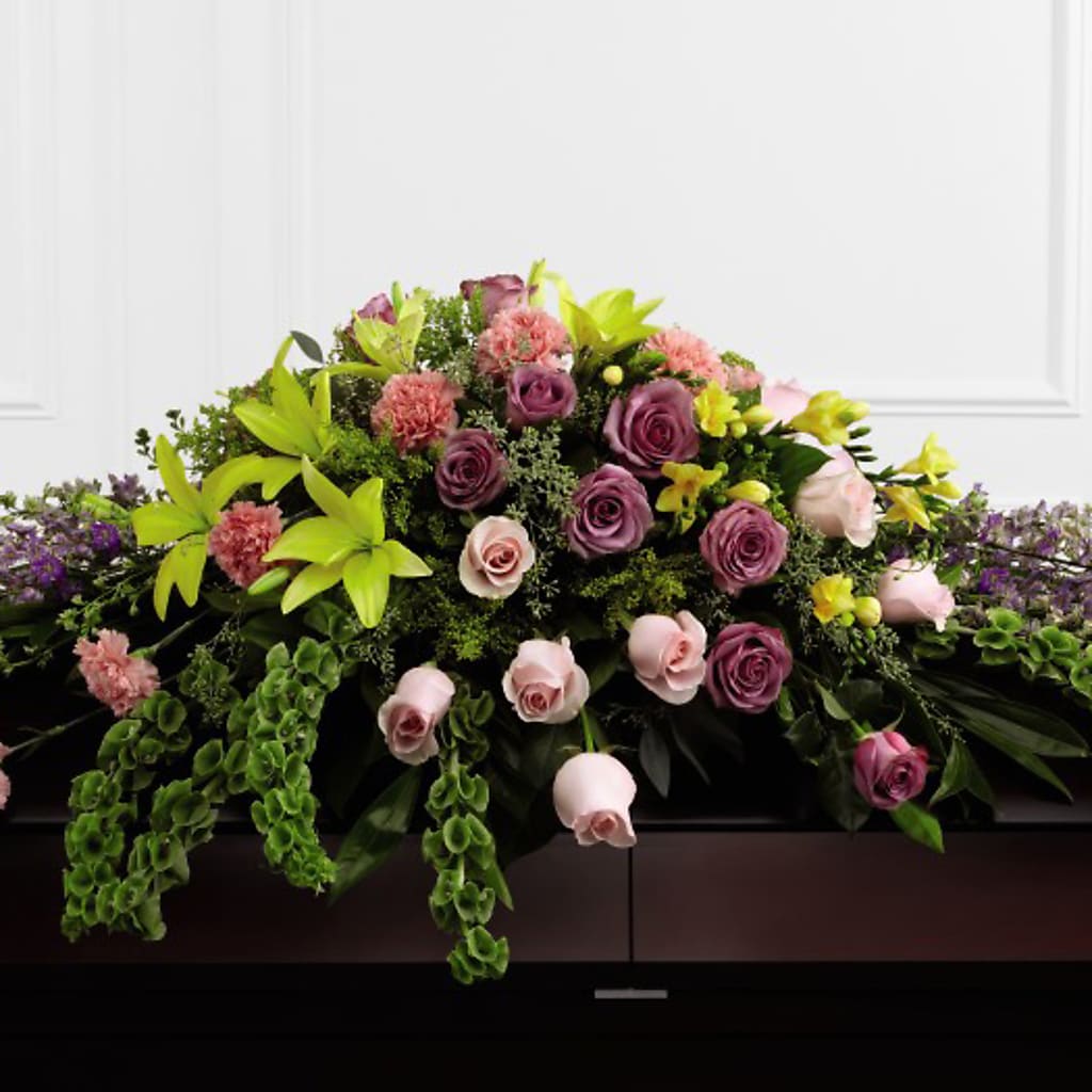 Forever Beloved Casket Spray – DOMINO'S BLOOMS, Granbury TX