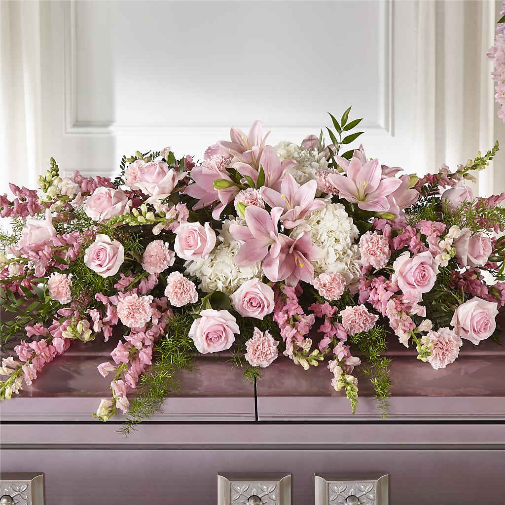 Life & Remembrance Casket Spray – DOMINO'S BLOOMS, Granbury TX