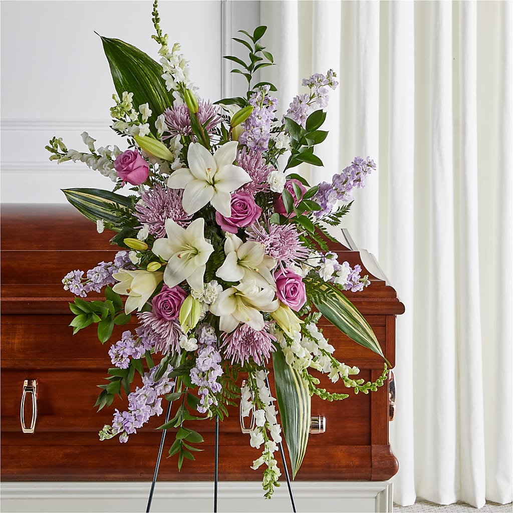 Grateful Hearts Standing Spray – DOMINO'S BLOOMS, Granbury TX