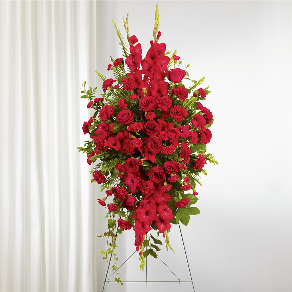 From the Heart Standing Spray – DOMINO'S BLOOMS, Granbury TX
