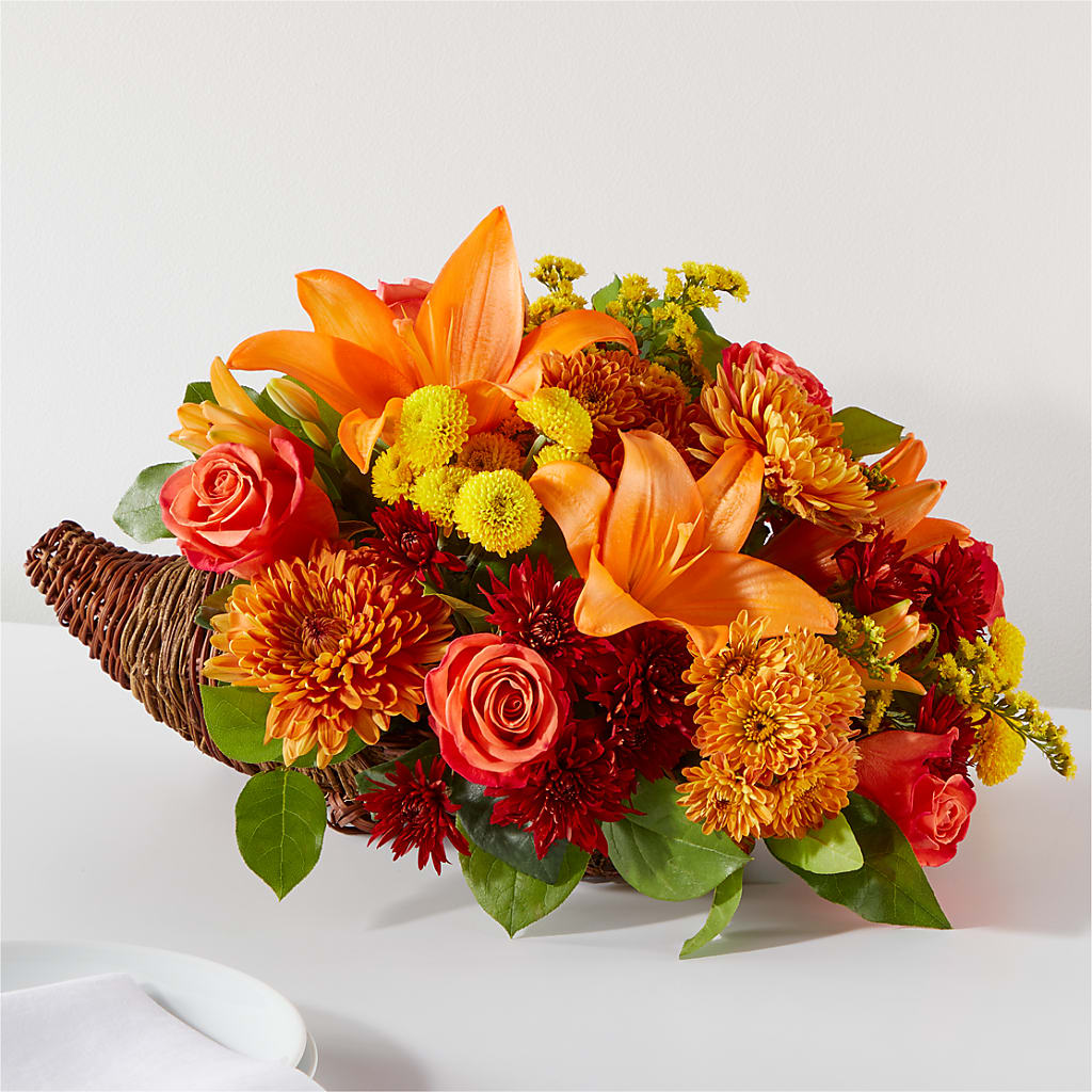 Bouquet of Blessings Cornucopia – DOMINO'S BLOOMS, Granbury TX