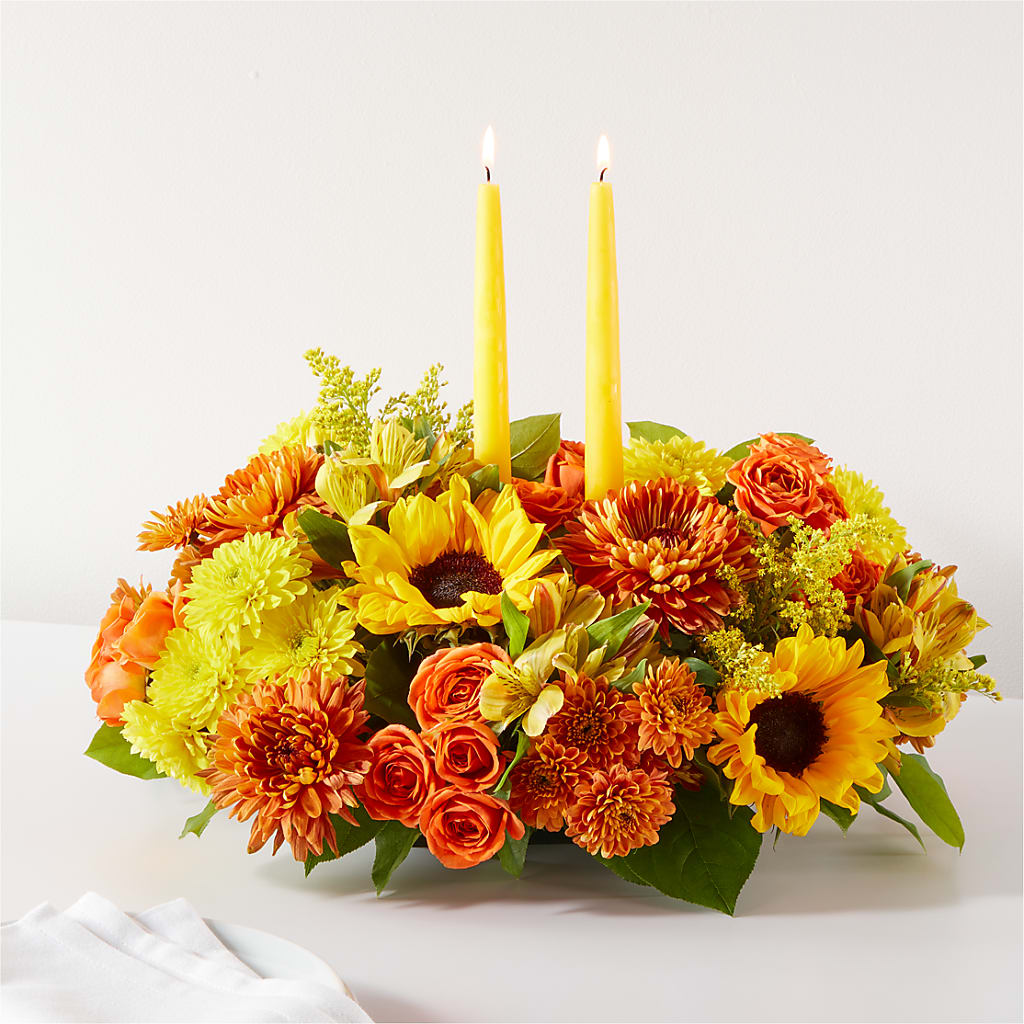 Autumn Harmony Centerpiece – DOMINO'S BLOOMS, Granbury TX