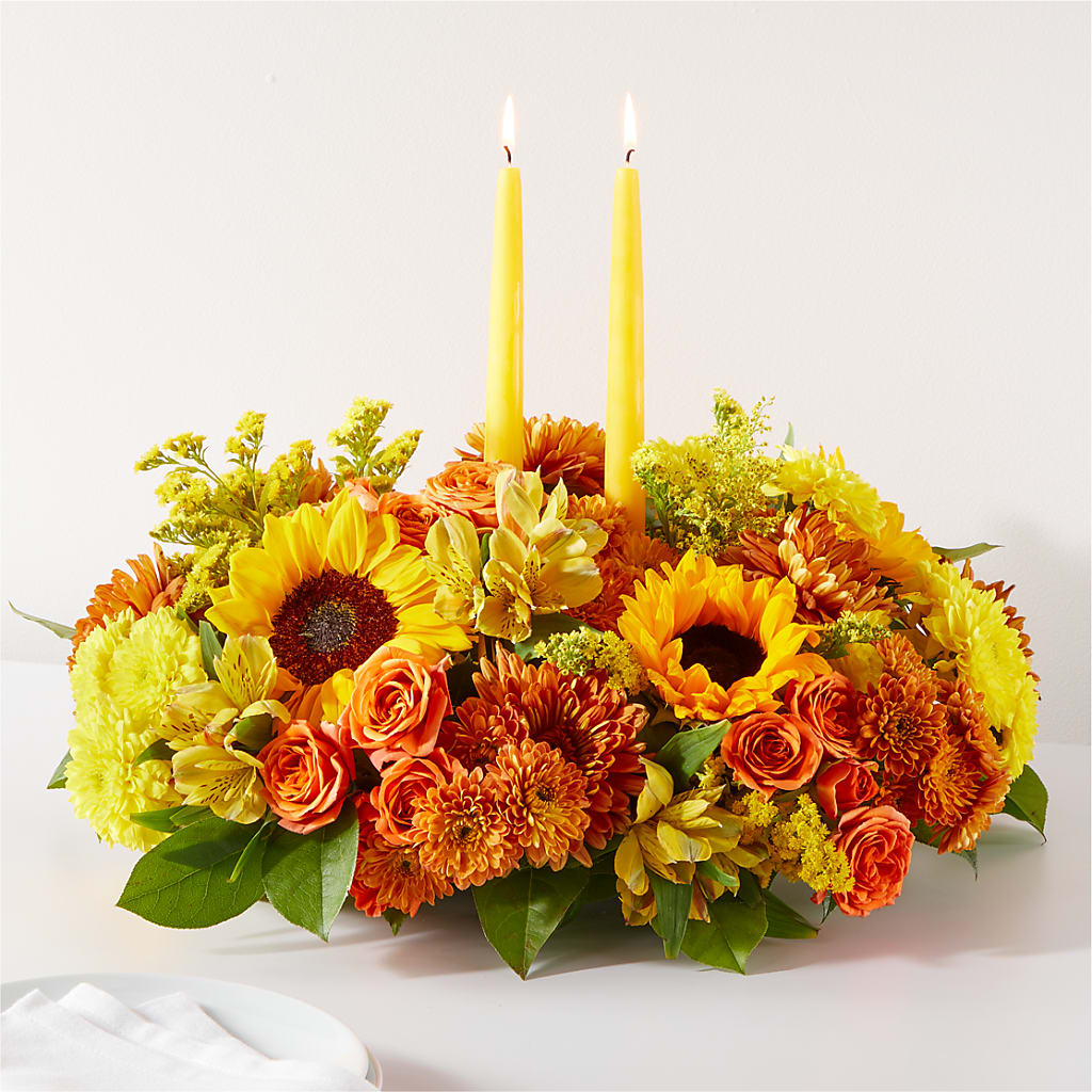 Autumn Harmony Centerpiece – DOMINO'S BLOOMS, Granbury TX