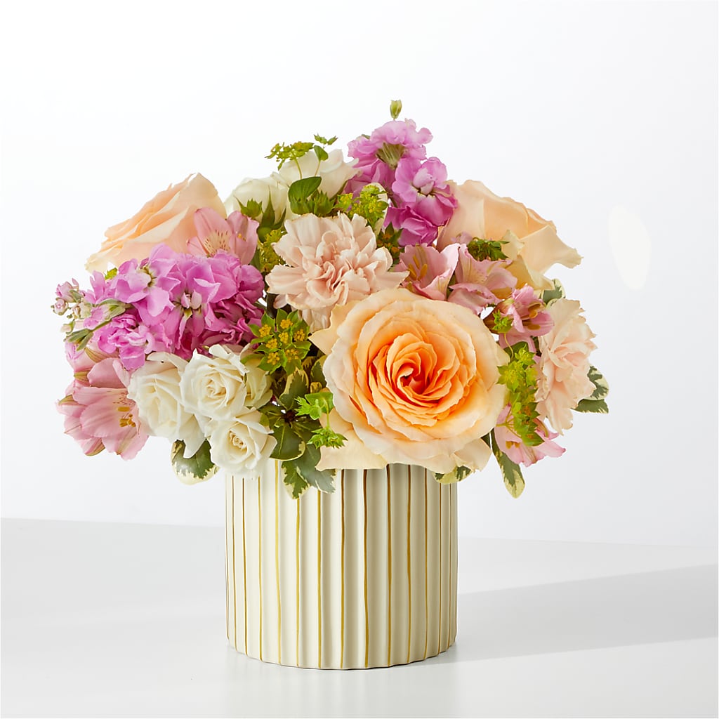 Paradise Bouquet with Ivory Vase – DOMINO'S BLOOMS, Granbury TX
