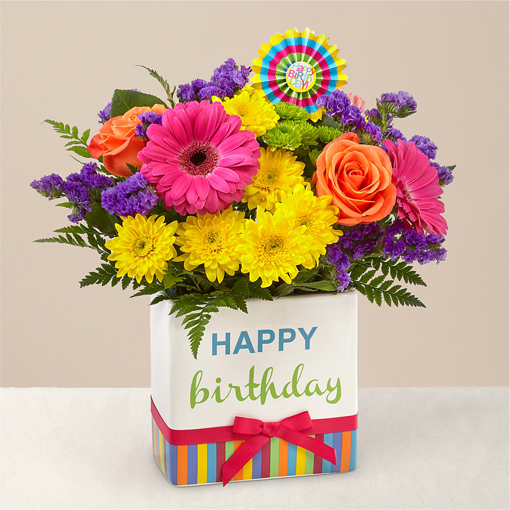 Birthday Brights Bouquet – DOMINO'S BLOOMS, Granbury TX