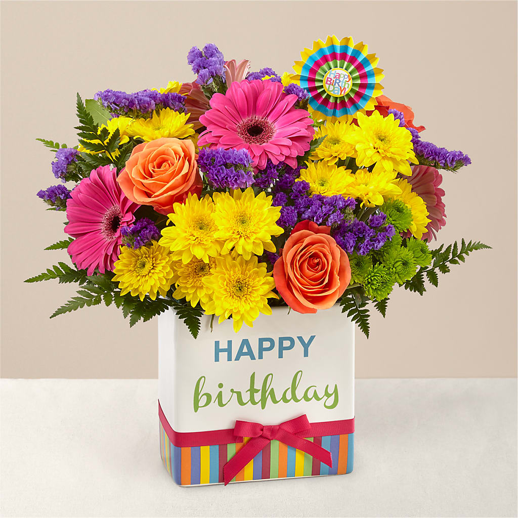 Birthday Brights Bouquet – DOMINO'S BLOOMS, Granbury TX