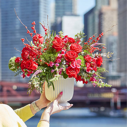 Big Red Bow Bouquet – DOMINO'S BLOOMS, Granbury TX