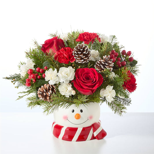 Jolly Snowman Bouquet – DOMINO'S BLOOMS, Granbury TX