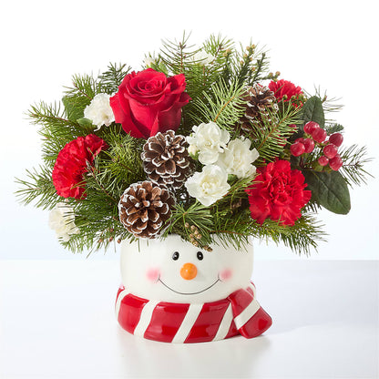 Jolly Snowman Bouquet – DOMINO'S BLOOMS, Granbury TX