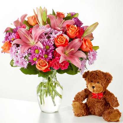 One and Only Bouquet and Bear Bundle – DOMINO'S BLOOMS, Granbury TX