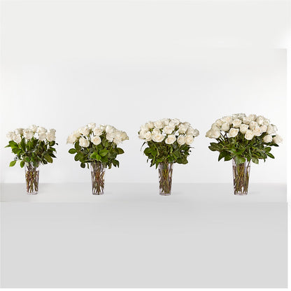 Long Stem White Rose Bouquet – DOMINO'S BLOOMS, Granbury TX