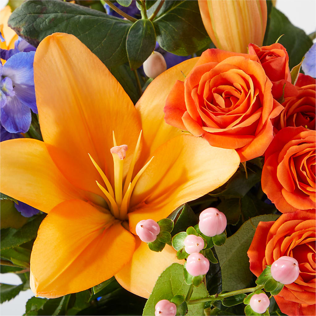 Radiant Citrus Bouquet – DOMINO'S BLOOMS, Granbury TX