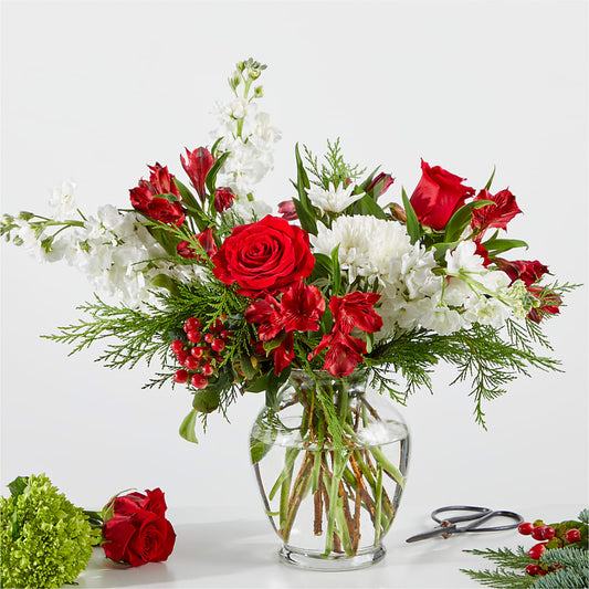 Merry Moment Bouquet – A Florist Original – DOMINO'S BLOOMS, Granbury TX