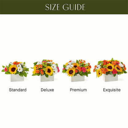 Sun-drenched Blooms Box Bouquet – DOMINO'S BLOOMS, Granbury TX