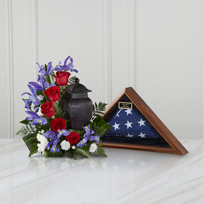 Patriotic Tribute Arrangement – DOMINO'S BLOOMS, Granbury TX