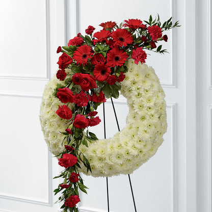 Graceful Tribute Wreath – DOMINO'S BLOOMS, Granbury TX