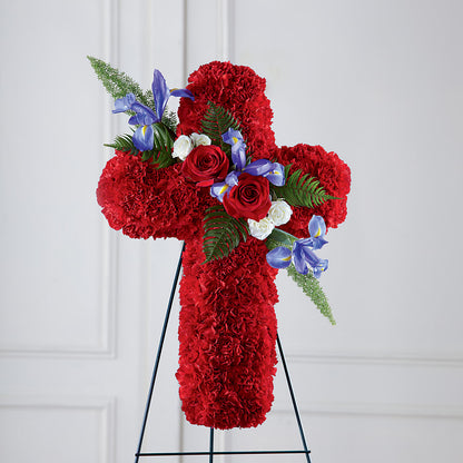 Faithful Hero Floral Cross – DOMINO'S BLOOMS, Granbury TX