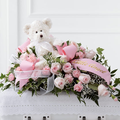 Touch of Sympathy Casket Spray – DOMINO'S BLOOMS, Granbury TX