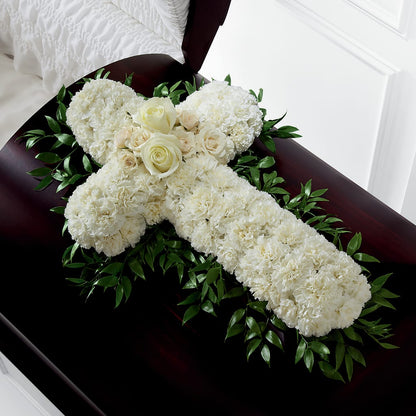 Peaceful Memories Casket Spray (Standard) – DOMINO'S BLOOMS, Granbury TX