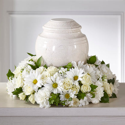 Ivory Gardens Cremation Adornment – DOMINO'S BLOOMS, Granbury TX