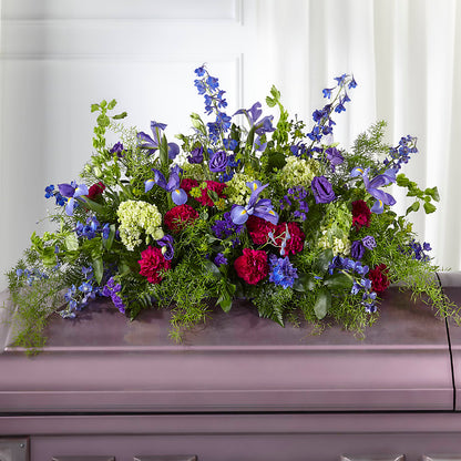 Always Treasured Casket Spray – DOMINO'S BLOOMS, Granbury TX