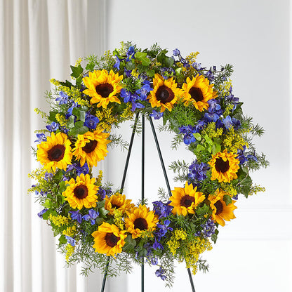 Bright Rays Wreath – DOMINO'S BLOOMS, Granbury TX