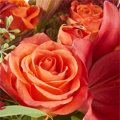 Crimson Leaves Bouquet – DOMINO'S BLOOMS, Granbury TX