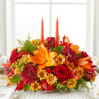 Autumn's Embrace Centerpiece – DOMINO'S BLOOMS, Granbury TX
