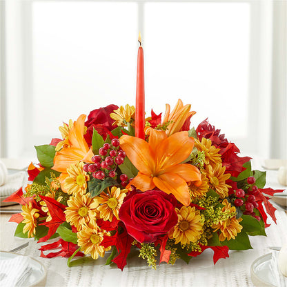 Autumn's Embrace Centerpiece – DOMINO'S BLOOMS, Granbury TX
